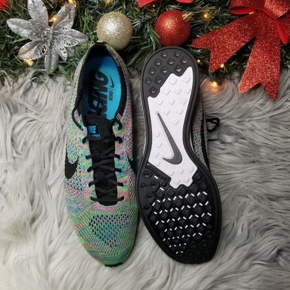 Nike Flyknit Racer Multi-Color Running Shoes - Picture 5 of 7